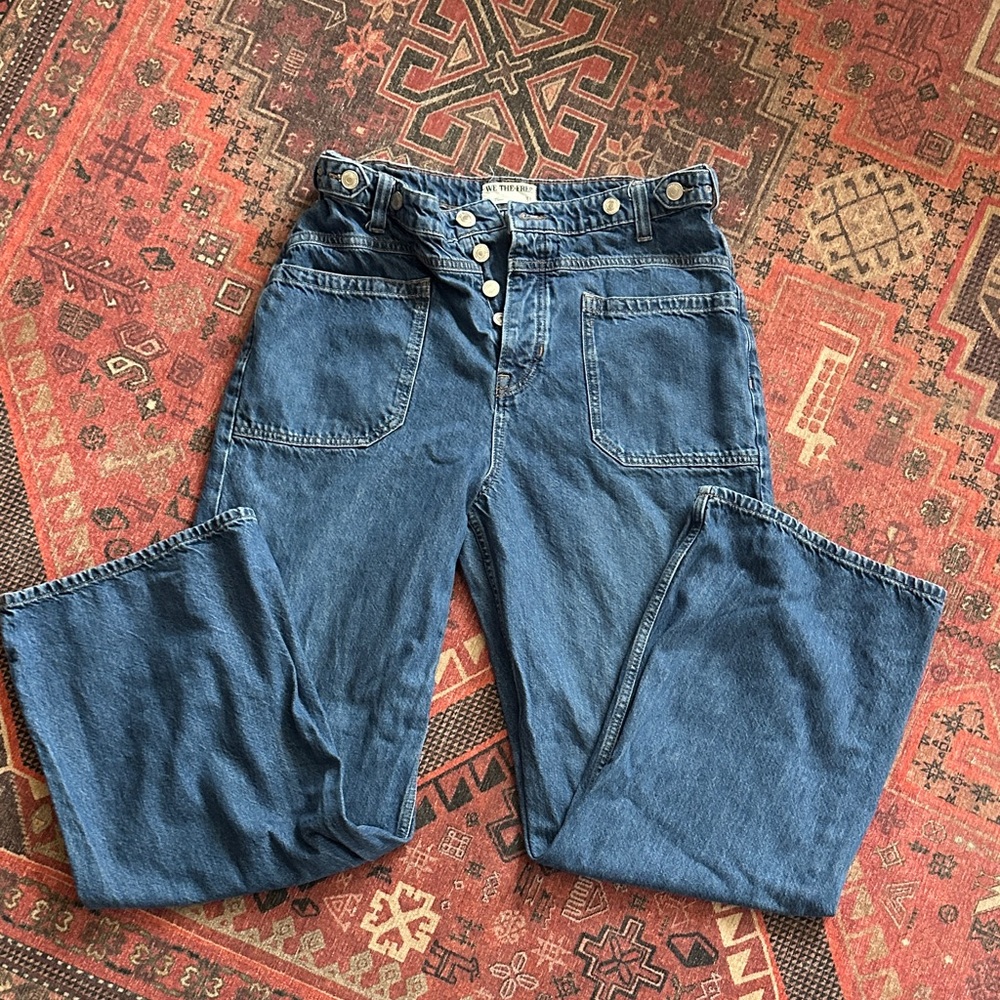 We The Free High-Rise Wide Leg Blue Jeans